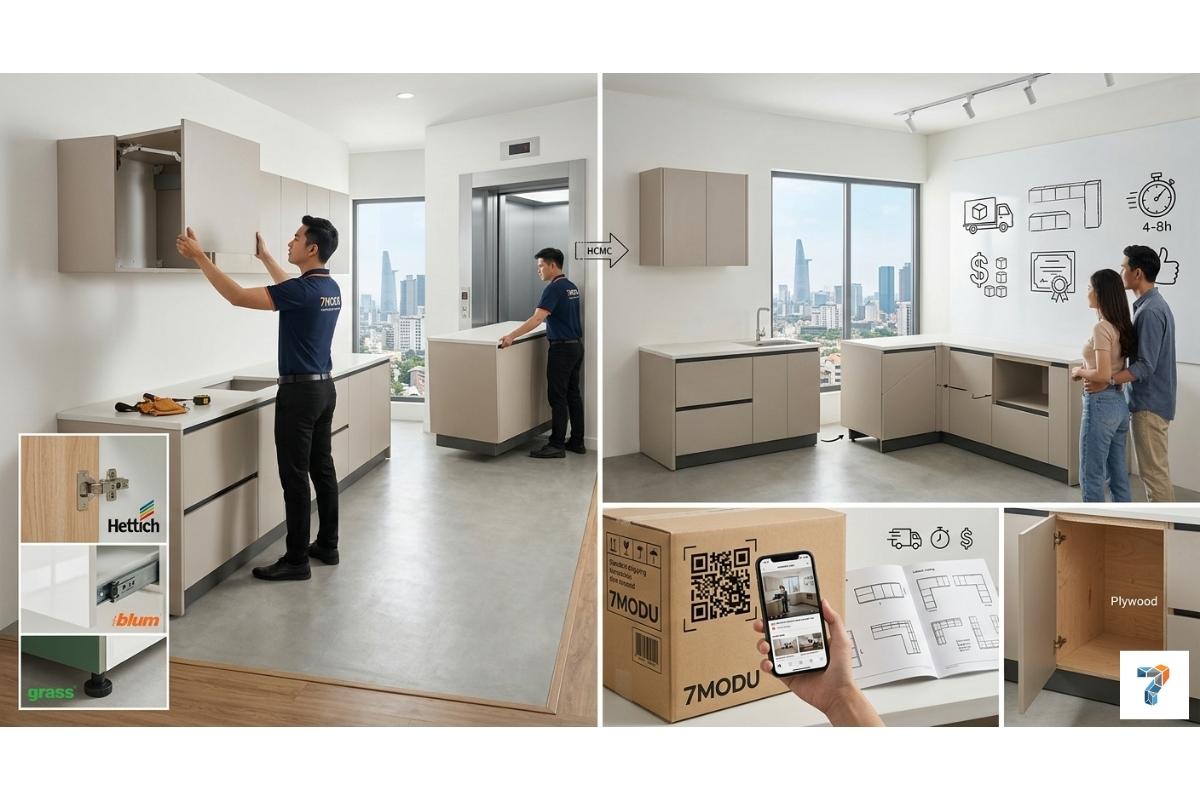 7 Lý Do Chọn Tủ Bếp Module 7MODU Cho Căn Hộ Của Bạn (2026)