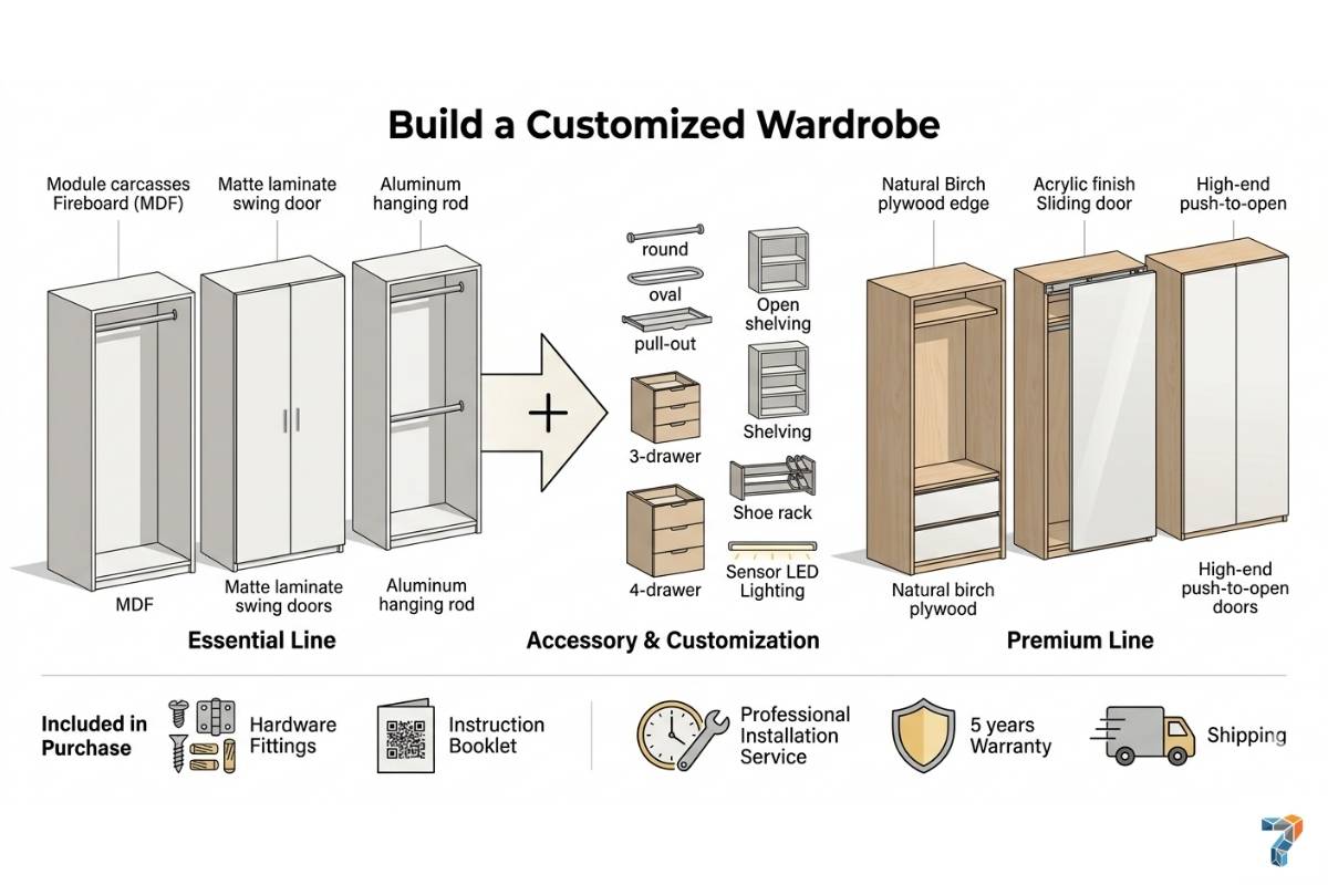 Bảng Giá Tủ Áo Module 7MODU 2026 – Combo & Chi Phí Thực Tế