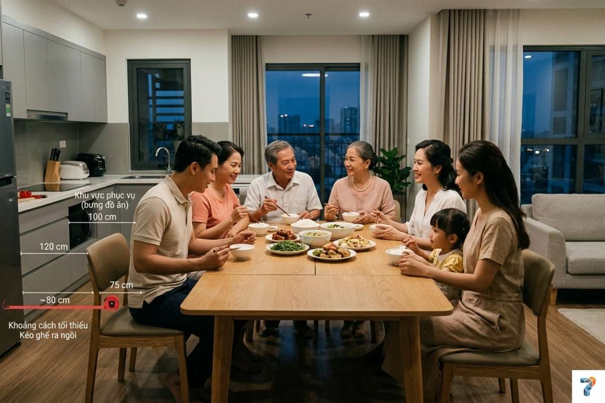 Cách Chọn Bàn Ăn Phù Hợp Cho Căn Hộ Chung Cư Theo Diện Tích (2026)
