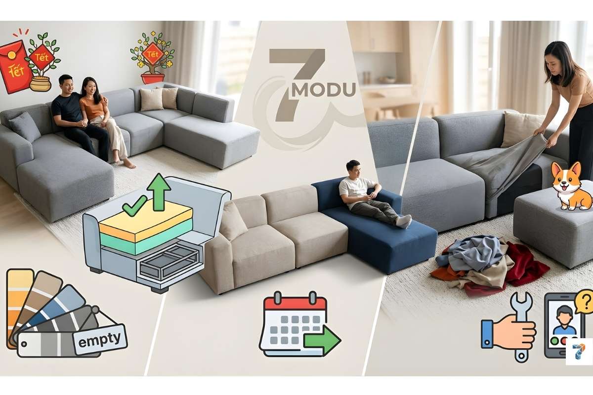 Review Sofa 7MODU Sau 6 Tháng Sử Dụng Sự Thật Về Độ Bền Và Tính Linh Hoạt