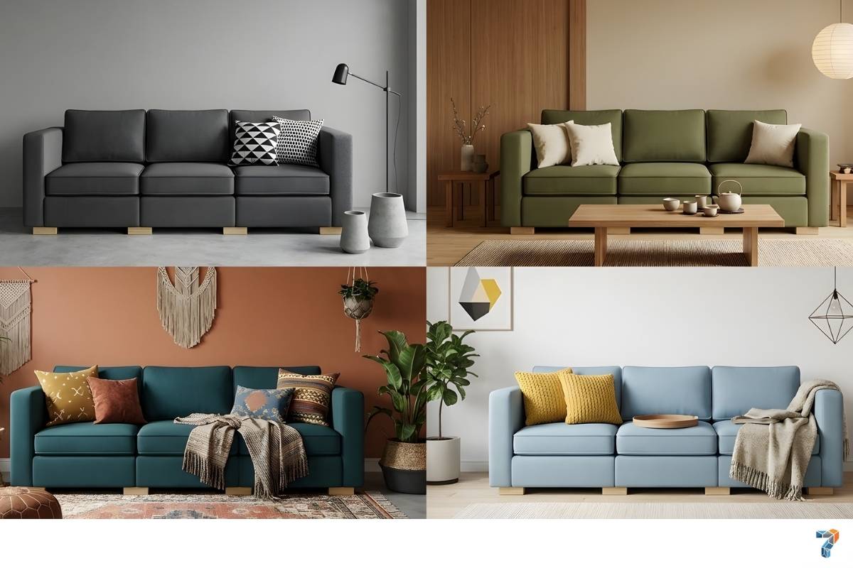 Cách Phối Màu Áo Sofa Theo Phong Cách Nội Thất (Minimal, Japandi, Boho)