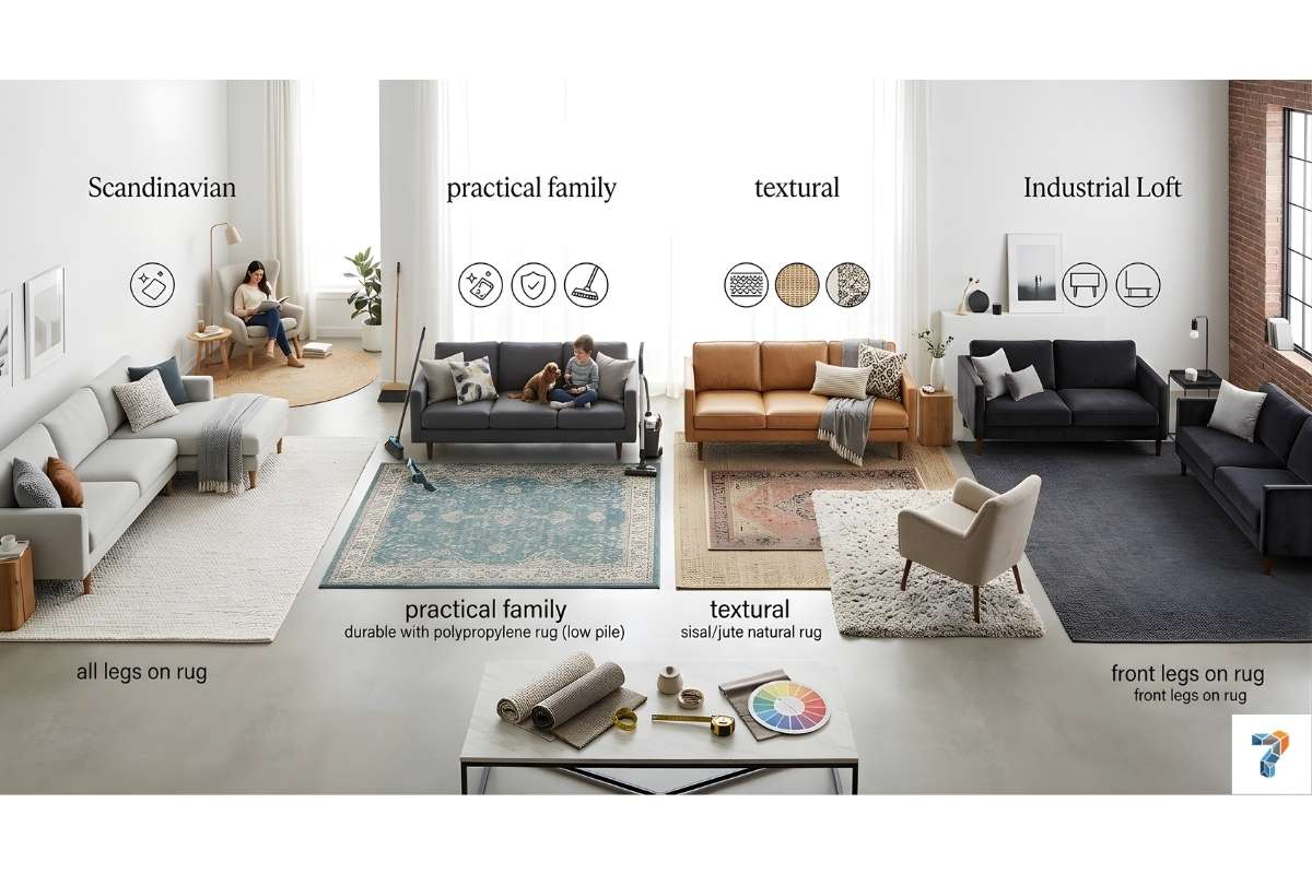 Thảm Phòng Khách Nên Chọn Loại Nào? Hướng Dẫn Chọn Thảm Chuẩn Cho Sofa