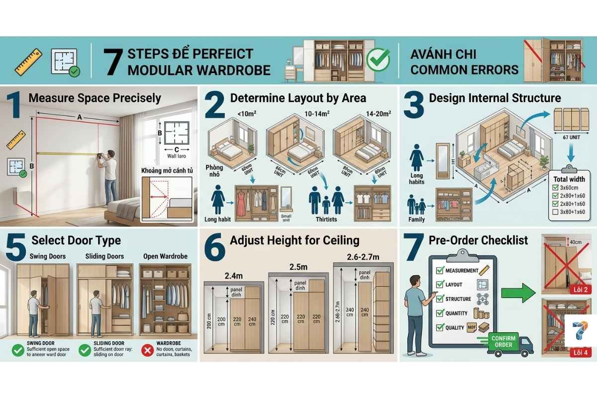 Cách Chọn Tủ Áo Module Phù Hợp Cho Căn Hộ Chung Cư (7 Bước Thực Tế 2026)