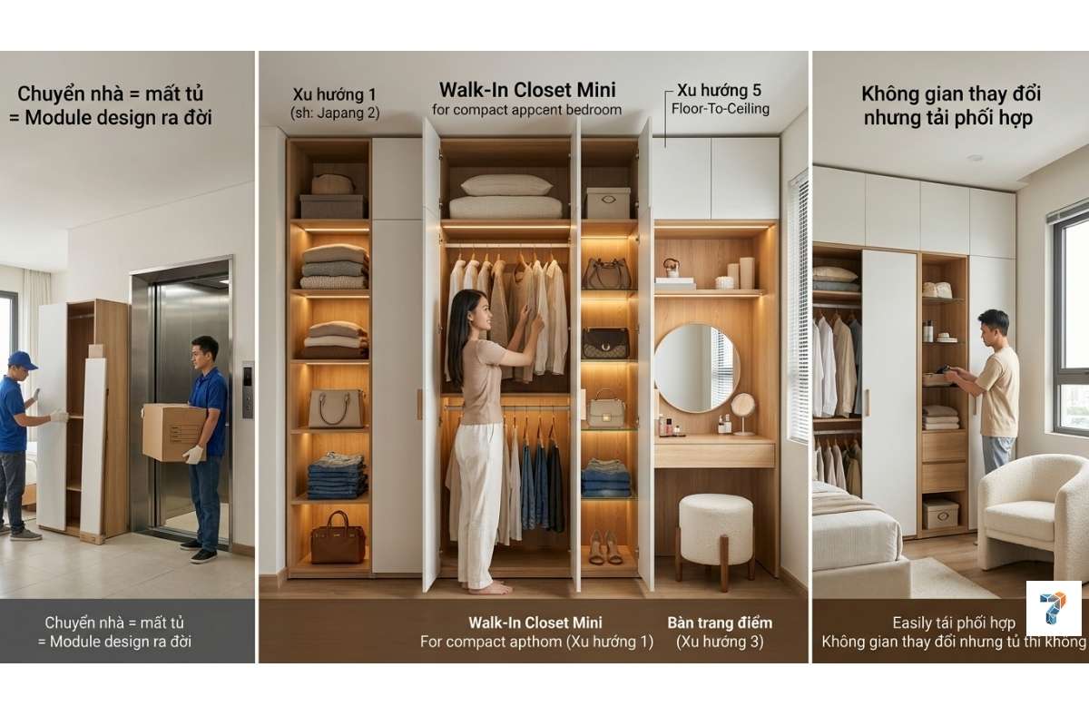Tủ Áo Module Là Gì? Xu Hướng Tủ Quần Áo Thông Minh 2026