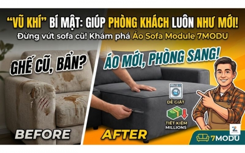 Áo Sofa Module 7MODU: Thay Màu sofa Chỉ Trong 5 Phút