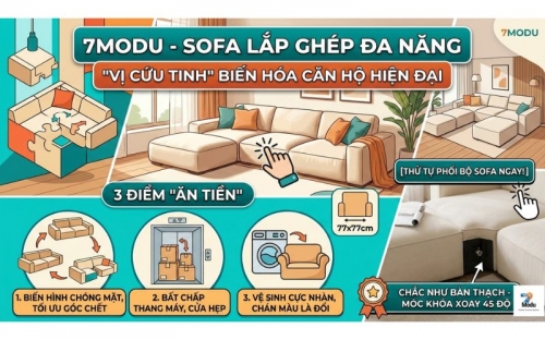Sofa Lắp Ghép Đa Năng: Giải Pháp Vàng Cho Phòng Khách Nhỏ