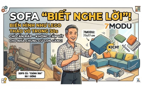 Sofa linh hoạt cho nhà nhỏ Biến hóa không gian trong 30 giây