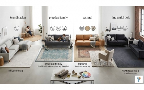 Thảm Phòng Khách Nên Chọn Loại Nào? Hướng Dẫn Chọn Thảm Chuẩn Cho Sofa