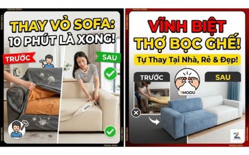 Thay Vỏ Sofa Tại Nhà Siêu Nhanh, Không Cần Gọi Thợ